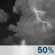 Monday Night: Slight Chance Showers And Thunderstorms then Chance Showers And Thunderstorms